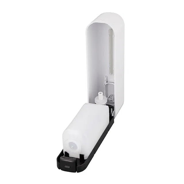 Wall Mount Hand Liquid Shampoo Shower Gel Dispenser for Hotel Bathroom White